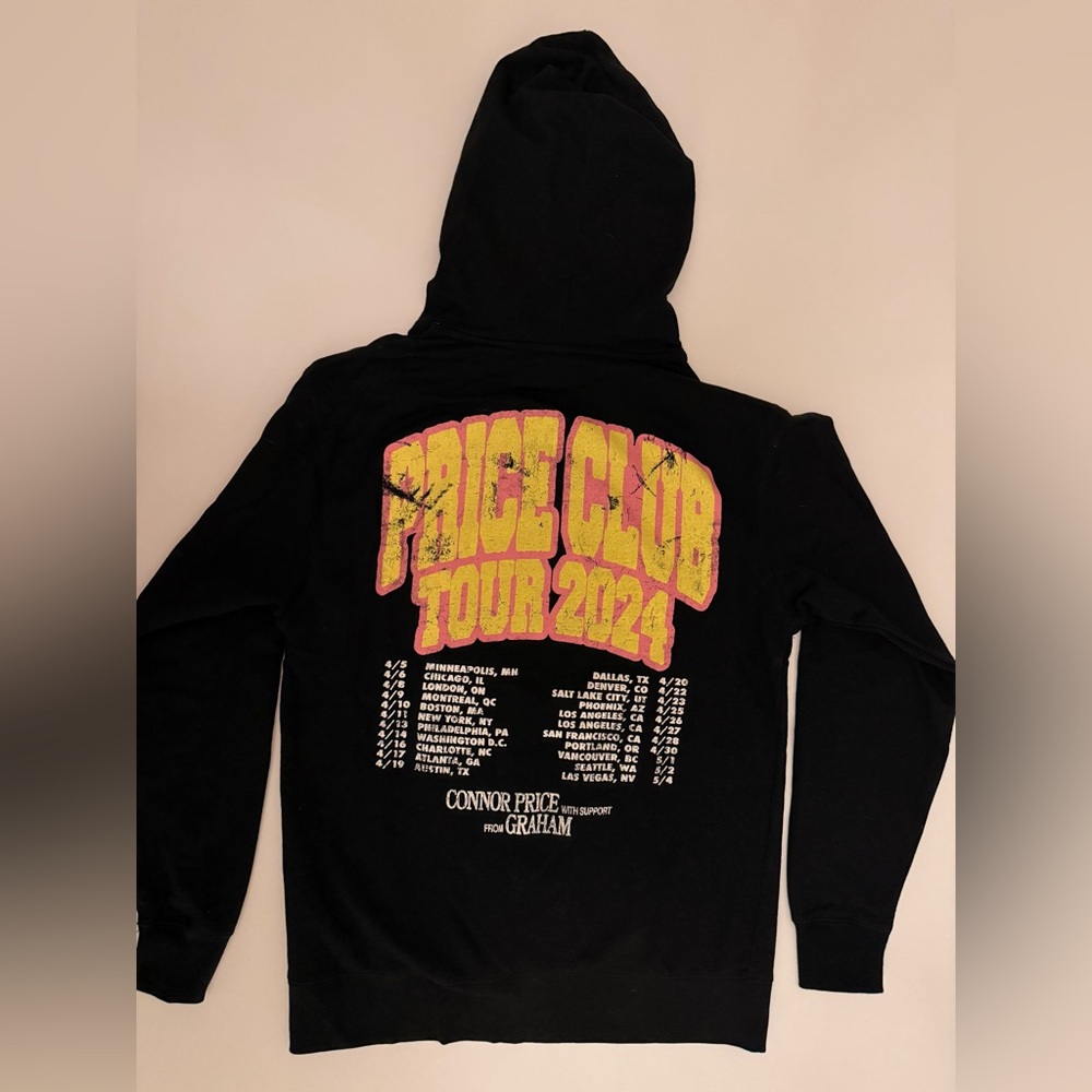 Connor Price 2024 “Price Club” Tour Medium Black Sweatshirt - Picture 2 of 3